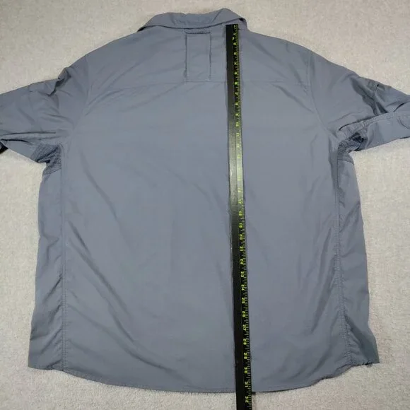 REI Co-op Shirt Men XXL Blue Sahara Tech Long Sleeve Vented Nylon Fishing Hiking - Picture 9 of 11